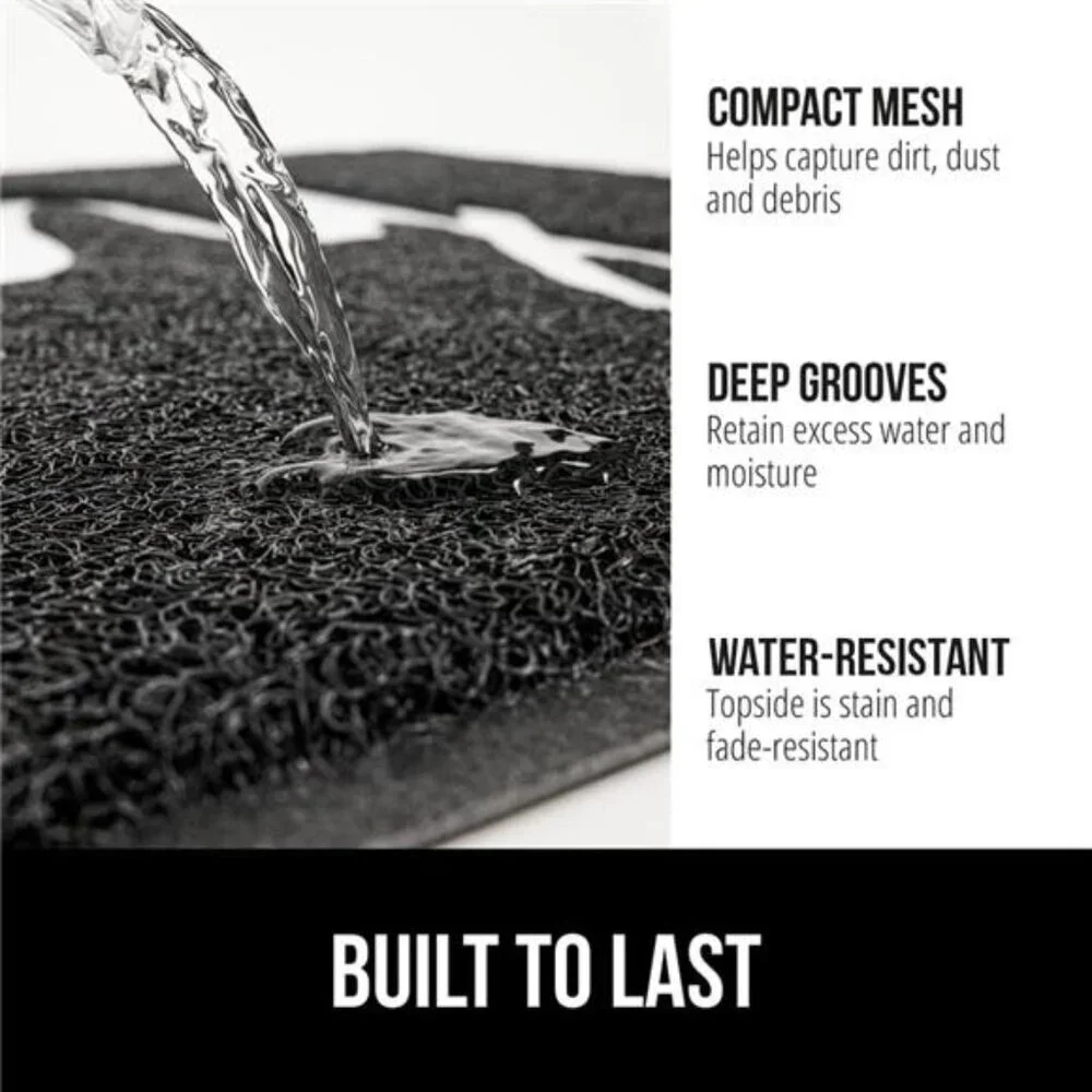 100% WaterResistant All Weather Hello Door Mat,Dirt Grabber Mesh Welcome Doormat